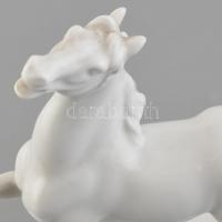 Herendi ló figura, fehér mázas. jelzett, hibátlan, 19 cm
