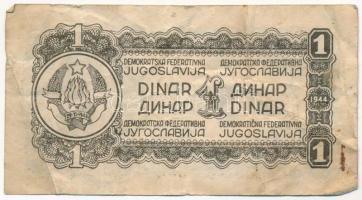 Jugoszlávia 1944. 1D T:III 
Yugoslavia 1944. 1 Dinar C:F
Krause P#48