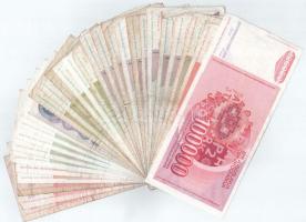Jugoszlávia 1985-1992. 10D-1.000.000D (29db) T:III,III-
Yugoslavia 1985-1992. 10 Dinara - 1.000.000...