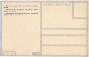 Pozsony a magyar Strassbourg! Itt sohse laktak csehek! Impr. Grafikai Intézet Rt. Cseh-ellenes propa...