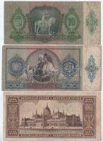 1930-1946. 10P-1.000.000.000MP (7xklf) T:III,III- kis szakadás, folt, az egyiken lyuk