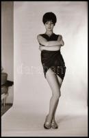 cca 1975 Hogyan születik a fotómodell? Dunaparti (ruhás) és műtermi felvételek lenge és átlátszó fát...