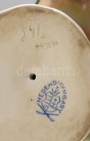 Herendi halat fogó madár, Kézzel festett. jelzett, sérült, hináyos. m: 12 cm