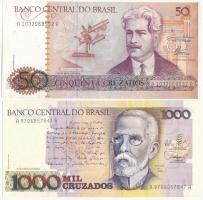 Brazília DN (1986) 50C + DN (1988) 1000C T:I,I- Brasil ND (1986) 50 Cruzados + ND (1988) 1000 Cruzados C:UNC,AU