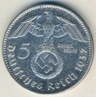 Német 3. Birodalom 1937J 5M Ag "Hindenburg" h.k.-tel T:2-/3 k