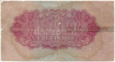 1944. 1000P "A Vörös Hadsereg Parancsnoksága" "TP 431330" T:III- nagyobb szakadá...