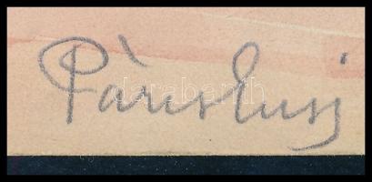 Páris Erzsi (1887-?). Valsantamarina, Olaszország, 1937. Ceruza, akvarell, papír, jelzett, 18x21 cm