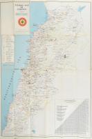cca 1965 Tourist map of Lebanon and Beirut / Libanon és Bejrút turistatérképe, kétoldalas, angol nyelvű, hajtva, 97,5x66 cm