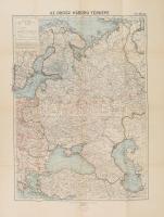 cca 1914 Az orosz háború térképe, 1 : 8.250.000, Bp., Magyar Földrajzi Intézet Rt., hajtva, kis szakadásokkal, 60x47,5 cm