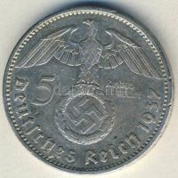 Német 3. Birodalom 1937A 5M Ag "Hindenburg" h.k.-tel T:2/3 ph