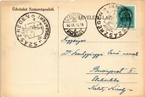 1940 Szászrégen, Reghin; Fő tér / Hauptplatz / main square + "1940 Szászrégen visszatért" ...