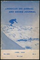 1950 American Ski Annual and Skiing Journal, Vol. XXXIV No. 4, fekete-fehér képekkel illusztrálva, angol nyelven, 48 p., kissé sérült, foltos borítóval