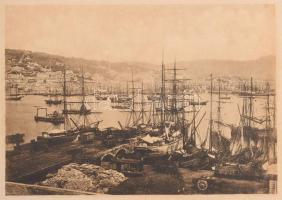 cca 1900 Genova, régi album 30 db képpel, zsinórfűzéses papírkötés, sérült, kissé foltos borítóval, ...