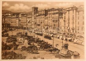 cca 1900 Genova, régi album 30 db képpel, zsinórfűzéses papírkötés, sérült, kissé foltos borítóval, ...