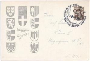 1936 Olympischer Fackellauf in Österreich Weihestunde Wien Heldenplatz / Olimpiai fáklyaváltó Ausztr...