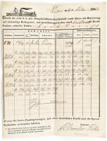 1846 Zimony-Pest DDSG fuvarlevél / DDSG bill of freight.