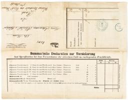 1859 Pozsony - Pest DDSG fuvarlevél / DDSG bill of freight