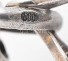 Ezüst (Ag) nyaklánc kereszt medállal, jelzett, h:54cm, nettó:22,4g