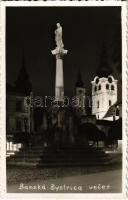 Besztercebánya, Banská Bystrica; tér este / vecer / square at night