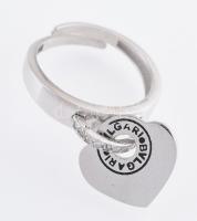 Ezüst(Ag) gyűrű Bulgari jelzéssel, állítható méret, bruttó: 3,7 g