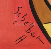 Scheiber jelzéssel: Női portré. Olaj, farost. 44,5×35 cm