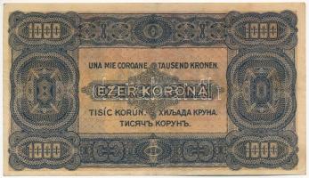 1923. 1000K "B 32 421194" "Magyar Pénzjegynyomda Rt. Budapest" nyomdahely jelölé...