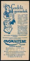 cca 1930-1940 Ovomaltine számolócédula, jó állapotban