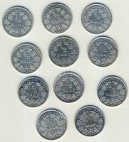 Német Birodalom/Császárság 1905-18. 1/2M Ag (11x) T:2/3,3