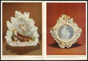 cca 1980 Meisseni porcelán 2 db reklám prospektus, színes képekkel illusztrált, német nyelven
