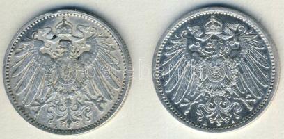 Német Birodalom/Császárság 1915. 1M Ag (2x) T:2/3,3