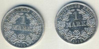 Német Birodalom/Császárság 1915. 1M Ag (2x) T:2-/3,3
