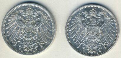 Német Birodalom/Császárság 1915. 1M Ag (2x) T:2-/3,3