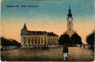1923 Nagykanizsa, Deák Ferenc tér. Vasúti levelezőlapárusítás (EK)