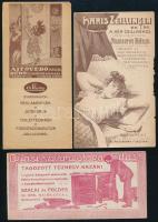 cca 1910-1930 Vegyes számolócédula tétel, 6 db: Kroh Sándor fehérnemű (Gönczi-Gebhardt Tibor (1902-1...