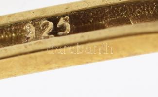 Aranyozott ezüst(Ag) fülbevalópár, jelzett, h: 2,5 cm, bruttó: 5,73 g