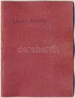 4 db régi kézzel készült képeslap tokban, Schäfer Karalin / 4 pre-1945 hand-drawn postcards in case ...