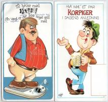 6 db MODERN humoros kinyitható képeslap / 6 modern humorous folding postcards