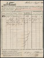 1840-1844 Vegyes számla tétel, 3 db: 
1844 Wien, Dampfschiffarts-Gesellschaft (DDSG) fejléces száml...