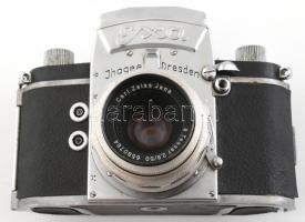 Ihagee Exa fényképezőgép Zeiss Tessar 2,8:50 objektívvel, bőr tokkal, nincs kipróbálva
