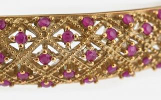 Aranyozott ezüst(Ag) karperec, jelzett, 5×6 cm, bruttó: 18,14 g