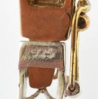 Aranyozott ezüst(Ag) karperec, jelzett, 5×6 cm, bruttó: 18,14 g