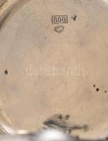 Ezüst (Ag) tokos Longines zsebóra, jelzett számlap, jelzett mechanikus szerkezet, stopper funkció, d...