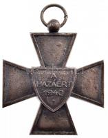 1940. "Nemzetvédelmi Kereszt / A Hazáért" hadifém kitüntetés T:2 
Hungary 1940. "Nat...