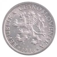 Csehszlovákia 1946. 1K Cu-Ni T:2
Czechoslovakia 1946. 1 Koruna Cu-Ni C:XF
Krause KM#19