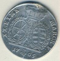Német Államok / Szászország 1765. 2/3 Thaler Ag Frigyes Ágost T:3 fny