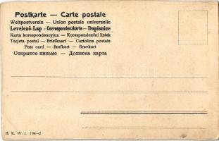 Erotic lady art postcard. B.K.W.I. 794-2. litho s: Geiger R. (vágott / cut)