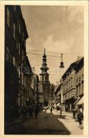 Pozsony, Pressburg, Bratislava; Michaelergasse / Mihály utca, üzletek / street view, shops