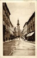 1913 Pozsony, Pressburg, Bratislava; Michaelertorgasse / Mihálykapu utca, üzletek / street view, shops (EK)