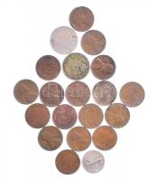 Amerikai Egyesült Államok 1899-1957. 1c - 1d (20db) T:vegyes USA 1899-1957. 1 Cent - 1 Dime (20pcs) C:mixed