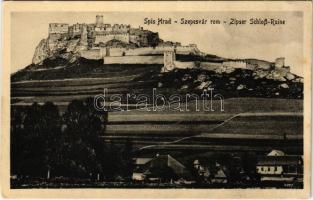 Szepesváralja, Spisské Podhradie; Szepes vára. Handlovics Imre kiadása / Zipser Schloß-Ruine / Spissky Hrad / castle ruins (fl)